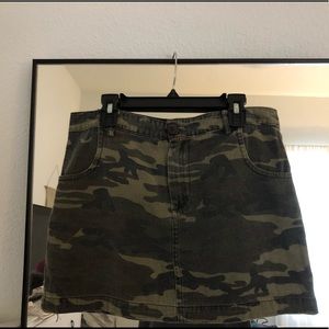 Wild Honey Camo Mini Skirt